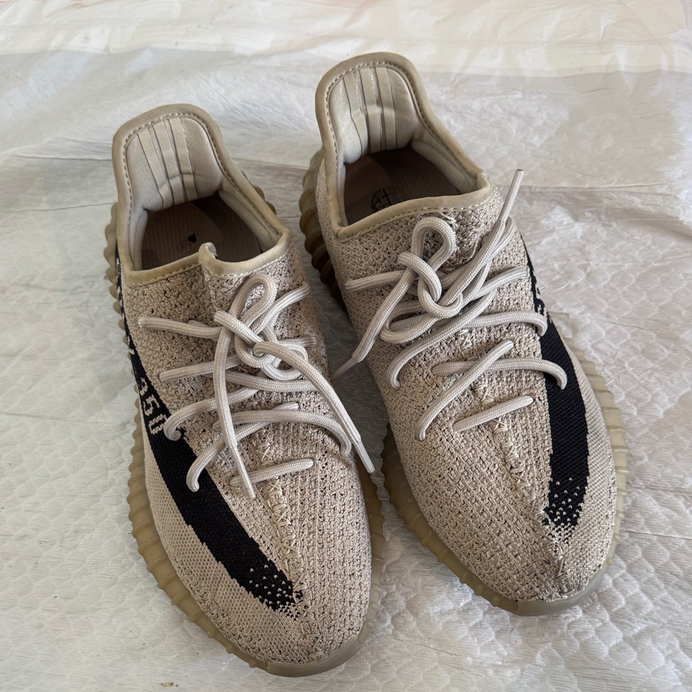 Yeezy Beige and Black Men's Shoes